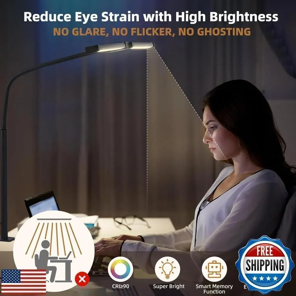 Led Desk Lamp for Home Office Eye-Care Architect Light with Clamp